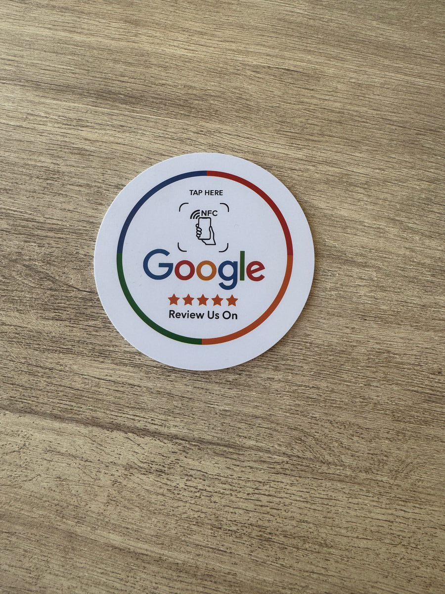 Pegatina NFC redonda para reseñas de Google